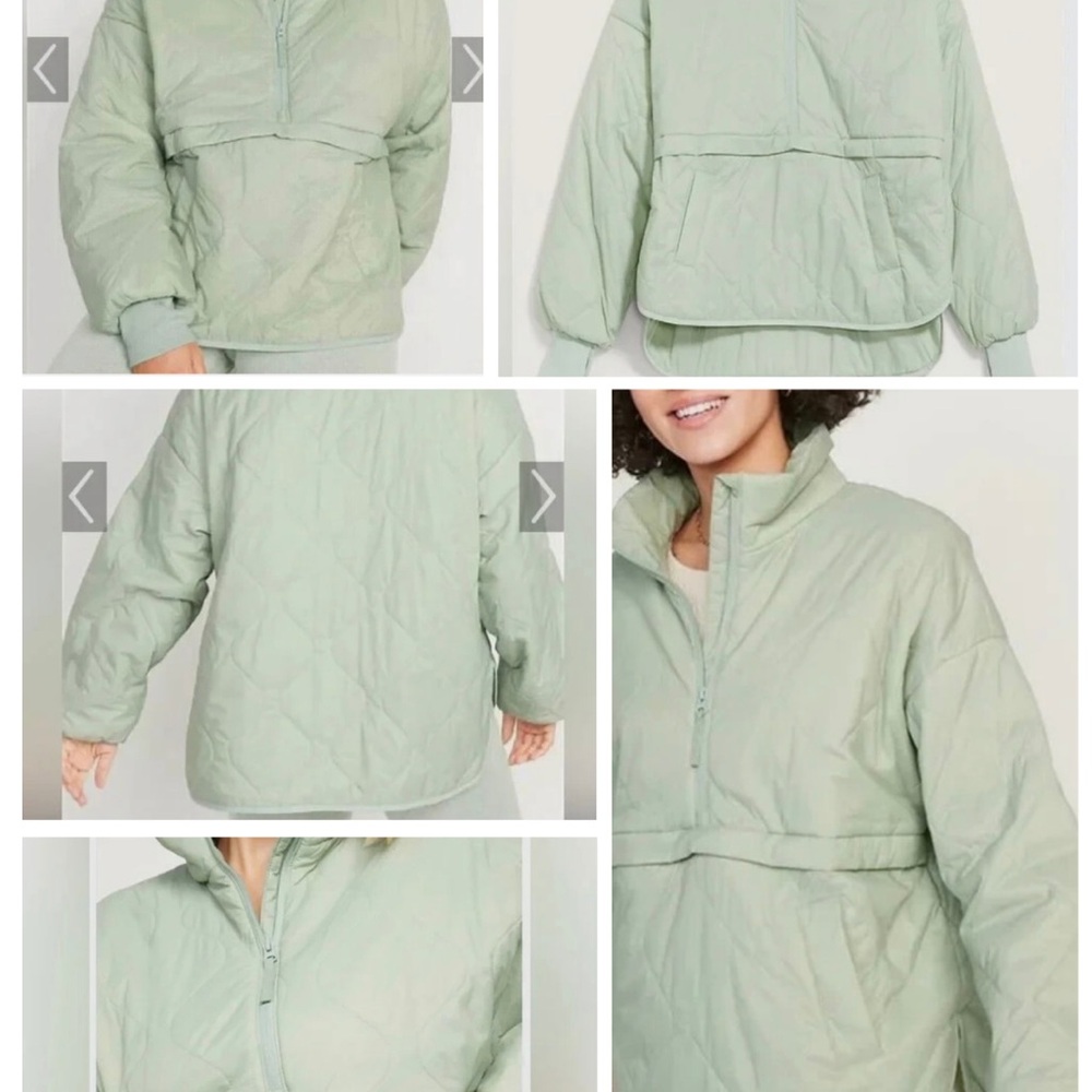 Old Navy Green Puffer Jacket with High Collar and Relaxed Fit - Picture 7 of 7